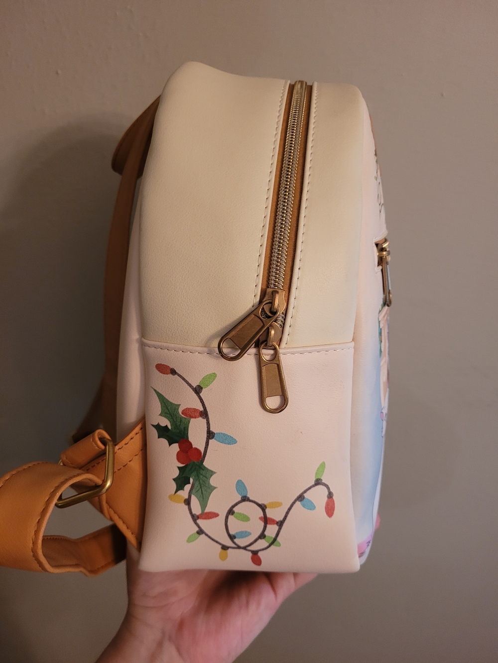 Disney Loungefly Christmas Aristocats Mini Backpack Stockings Fireplace RARE - Picture 3 of 8